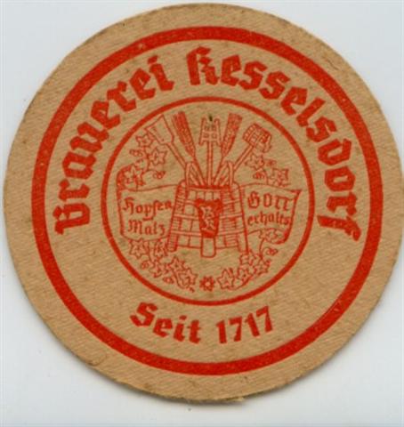 wilsdruff pir-sn kesselsdorfer rund 1a (215-brauerei kesseldorf seit 1717-rot) 